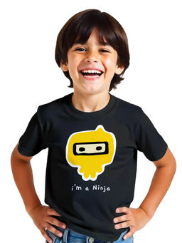 Guugly Wuugly - Boys Black Printed T-shirt