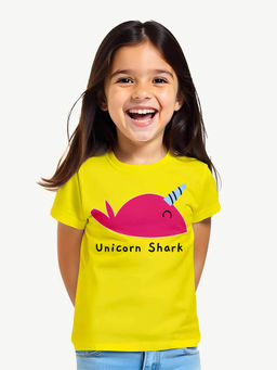 Guugly Wuugly - Girls Yellow Printed T-shirt