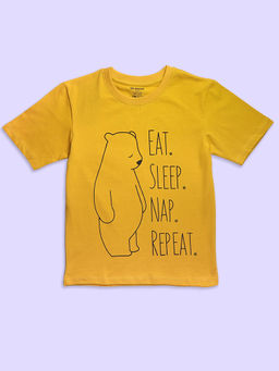 Be Awara - Unisex Yellow Printed T-Shirt