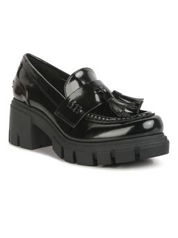 London Rag - Black Tassels Detail Chunky Loafers