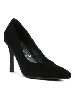 London Rag - Black Gilmore Suede Formal Stiletto Pumps