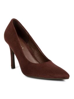 London Rag - Brown Gilmore Suede Formal Stiletto Pumps