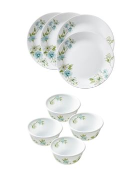 Corelle - Asia Collection 8 Pc Basic / Mini / Starter Dining Set Set-Fairy Flora
