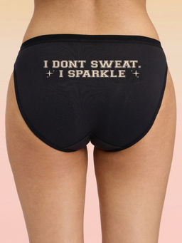 Lola and Mae - C.O.A.T Bikini Panty Pack of 1-I Sparkle Black LMP1002
