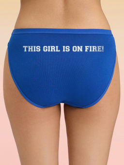 Lola and Mae - C.O.A.T Bikini Panty Pack of 1-Girl On Fire Dark Blue LMP1002