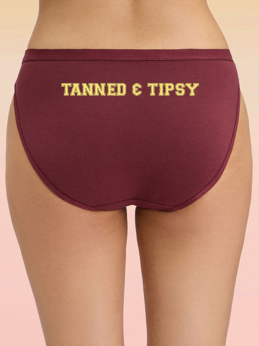 Lola and Mae C.O.A.T Bikini Panty Pack of 1-Tipsy Maroon LMP1002