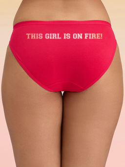 Lola and Mae - C.O.A.T Bikini Panty Pack of 1-Girl On Fire Red LMP1002