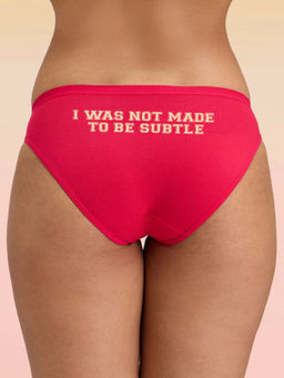 Lola and Mae - C.O.A.T Bikini Panty Pack of 1-Subtle Red LMP1002 (XL)