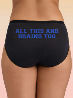 Lola and Mae - C.O.A.T Hipster-Panty Pack of 1-All Brains Black LMP1015