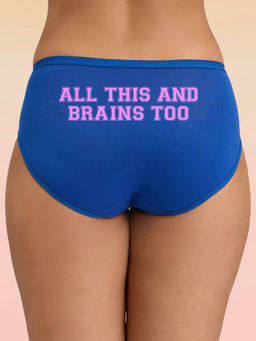 Lola and Mae - C.O.A.T Hipster-Panty Pack of 1-All Brains Dark Blue LMP1015
