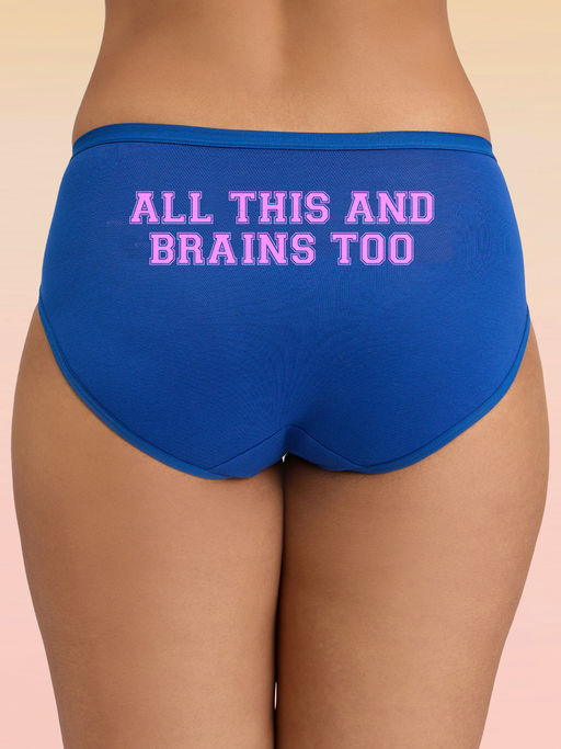 Lola and Mae C.O.A.T Hipster-Panty Pack of 1-All Brains Dark Blue LMP1015