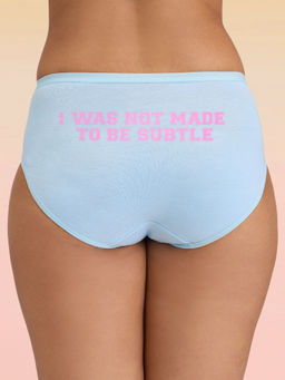 Lola and Mae - C.O.A.T Hipster-Panty Pack of 1- Subtle Light Blue LMP1015