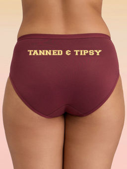 Lola and Mae - C.O.A.T Hipster-Panty Pack of 1-Tipsy Maroon LMP1015