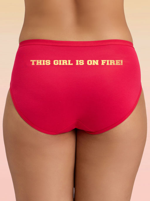 Lola and Mae C.O.A.T Hipster-Panty Pack of 1-Girl On Fire Red LMP1015