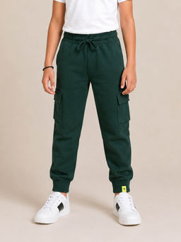KiddoPanti - Boys Solid/Plain Fleece Joggers