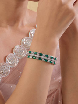 Indinoor - Hiraaya Green Stone Zircon Kada