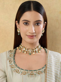 Indinoor - Mehira Multi-Color Kundan Necklace Set