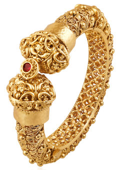Peora - Gold Plated Thick Bangle Kada (2.6)
