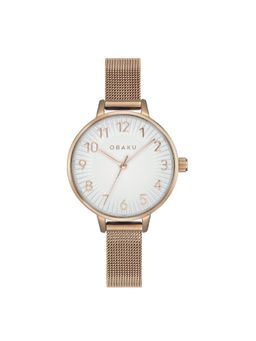 Obaku - Syren-Rose Quartz Silver Round Dial Womens Watch - V237Lxvimv-Ejbvs