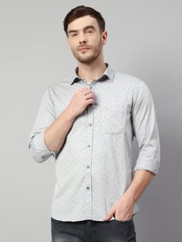 Cantabil - Men Cotton Grey Shirt