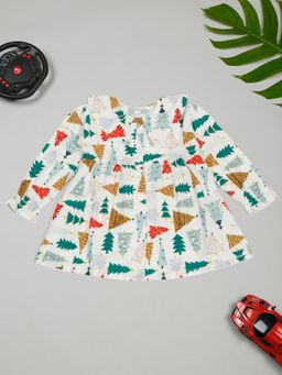 LITTLE GINNIE - Kids-Girls Peter Pan collar Conversational Printed Dress