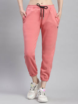 Rock.it - Women Solid Pink Tapered Joggers
