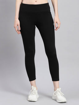 Rock.it - Women Solid Black Skinny Leggings