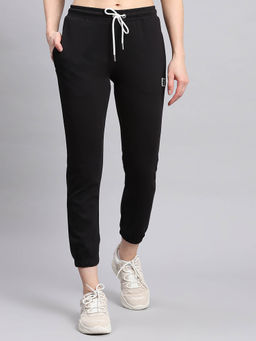 Rock.it - Women Solid Black Tapered Joggers
