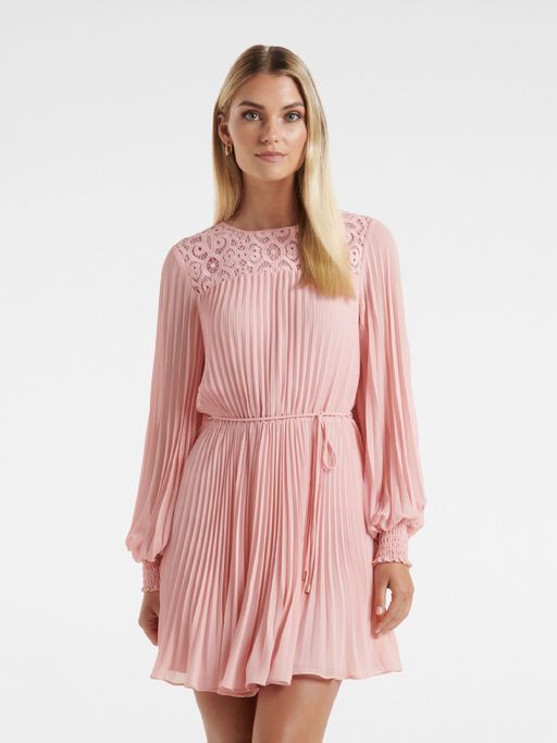 chinese dress ladies Sheila Pink Eyelet Short Dress