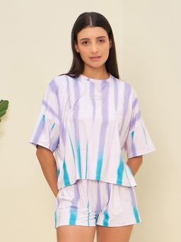 Sweet Dreams - Women Cream Printed T-Shirt with Shorts (Set of 2)