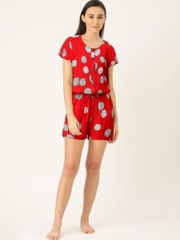 Sweet Dreams - Women Red Printed Playsuit