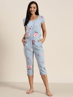 Sweet Dreams - Women Blue Printed Jumpsuit