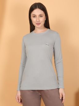 Sweet Dreams - Women Silver Solid T-Shirt