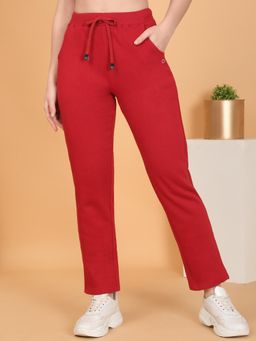 Sweet Dreams - Women Red Solid Pyjama