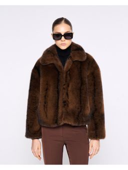 Silvian Heach - Brown Faux Fur Coat