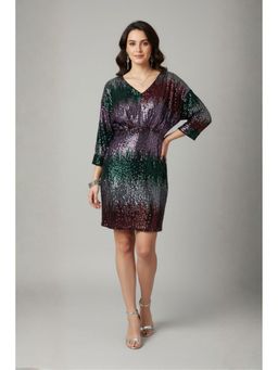 TAMISKA BY NARENDRA KUMAR - Multicolour Sequin Mini Dress
