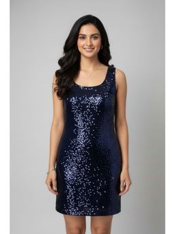 TAMISKA BY NARENDRA KUMAR - Blue Sequin Bodycon Mini Dress