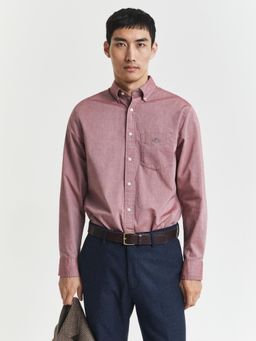 GANT - Men Mauve Regular Classic Shirt