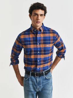 GANT - Men Orange Classic Oxford Check Shirt