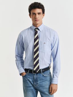 GANT - Men Blue Striped Classic Oxford Shirt