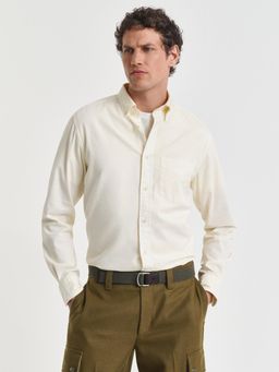 GANT - Men Cream Solid Shirt