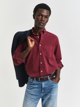 GANT - Men Maroon Solid Shirt