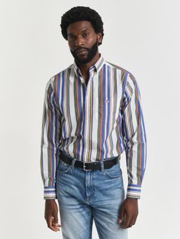 GANT - Men Multi-Color Striped Button-Down Shirt