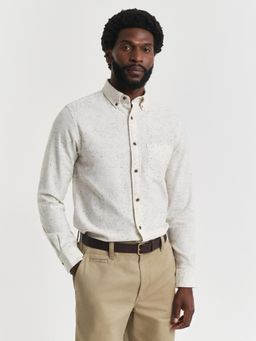 GANT - Men Cream Printed Shirt