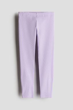 H&M - Girls Purple Ribbed Jersey Leggings