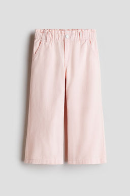 H&M - Girls Pink Wide Leg Paper Bag Jeans