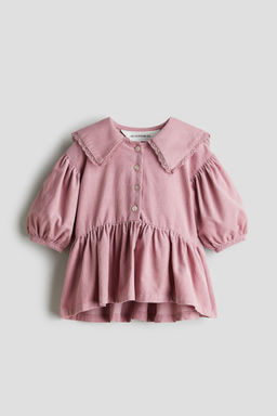 H&M - Girls Pink Corduroy Cotton Dress