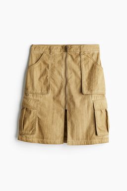 H&M - Women Beige Cargo Skirt