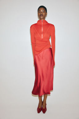 H&M - Women Red Midi Skirt