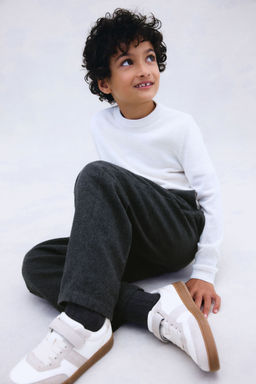 H&M - Boys Grey Cotton Jersey Chinos